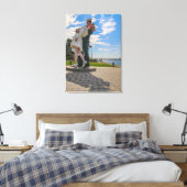 Die Kus. Canvas Afdruk (Insitu (Slaapkamer))
