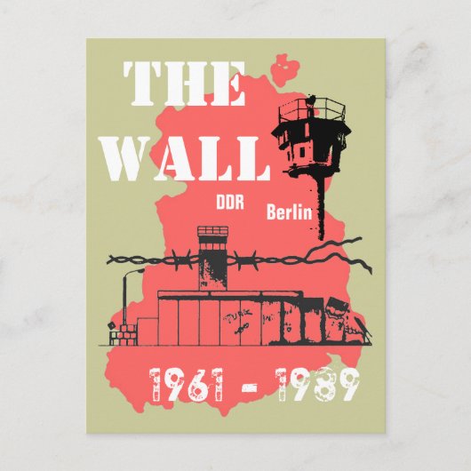 Die Mauer DDR Briefkaart (Voorkant)