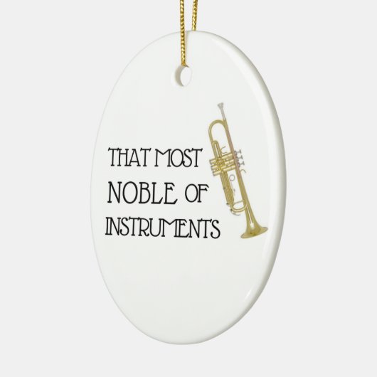 Die meeste noble van Instrumenten - Trumpet Orname Keramisch Ornament (Links)