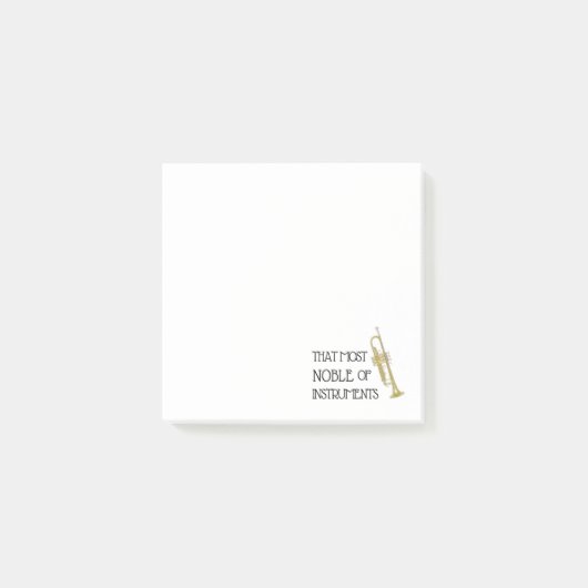 Die meeste noble van Instrumenten - Trumpet Post-it® Notes (Voorkant)