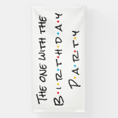 Die met het verjaardagsfeestje spandoek (Verticaal)