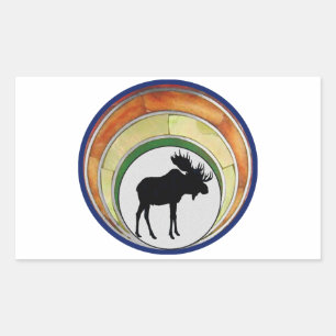 Die moerige kroon rechthoekige sticker