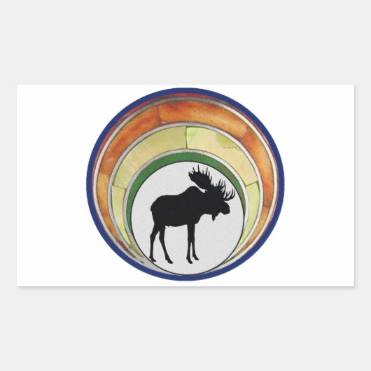 Die moerige kroon rechthoekige sticker (Voorkant)