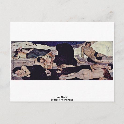 Die Nacht van Hodler Ferdinand Briefkaart (Voorkant)