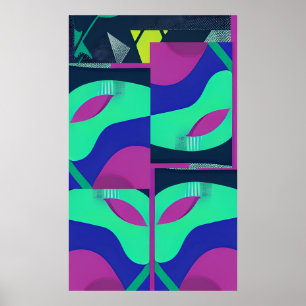 Die nieuwe Memphis maskerade golf Poster