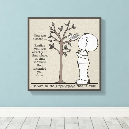 die plaats canvas afdruk (Insitu (Houten vloer))