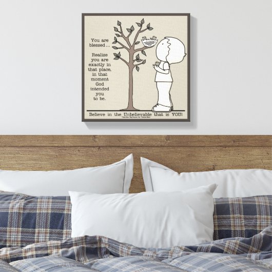 die plaats canvas afdruk (Insitu (Slaapkamer))