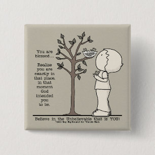 die plaats vierkante button 5,1 cm