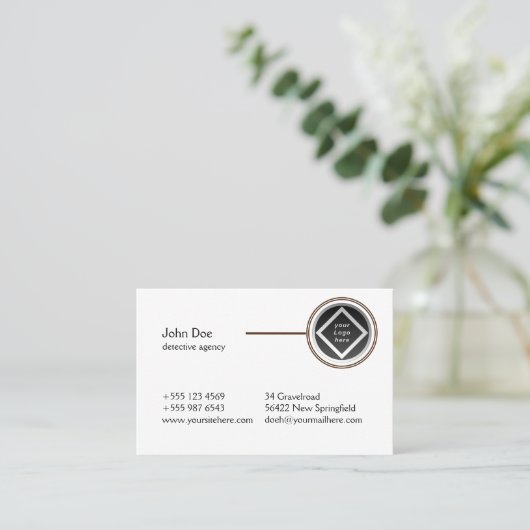 Die professionelle Visitenkarte für Detekteien Visitekaartje (Staand voorkant)