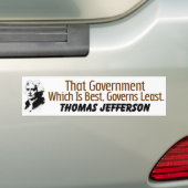 Die regering die het beste is! bumpersticker (Op auto)
