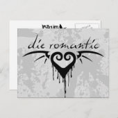die romantisch briefkaart (Voorkant / Achterkant)