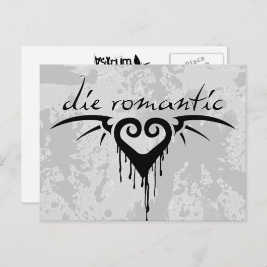 die romantisch briefkaart (Voorkant / Achterkant)