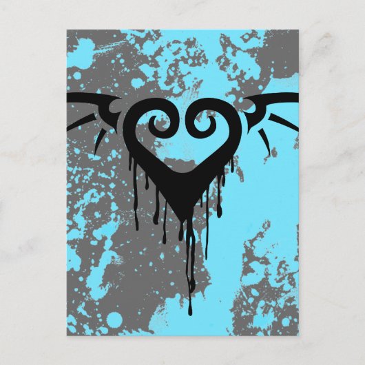 die romantisch hart briefkaart (Voorkant)