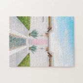 Die roze deur legpuzzel (Horizontaal)