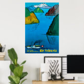 Die Schweiz, Suisse, Affiche de voyage (Bureau à domicile)