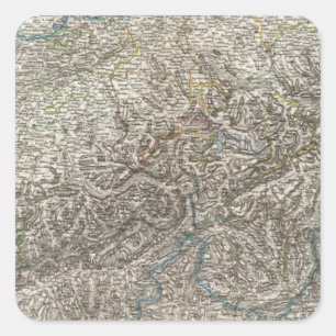 Die Schweiz - Zwitserland Vierkante Sticker