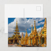 Die Shwedagon Pagode in Rangoon Myanmar Postkarte Briefkaart (Voorkant / Achterkant)