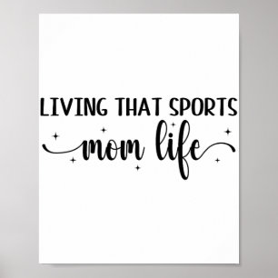 Die sport mam leven grappige Moederdag sport mam Poster