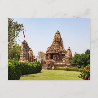 Die Tempel von Khajuraho in Madhya Pradesh Indien Briefkaart