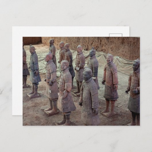 Die Terracotta Armee von Xian in China Briefkaart (Voorkant / Achterkant)