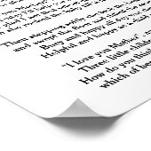 DIE VAN JE HOUDT BESTE MOEDER GEDICHT POSTER (Hoek)