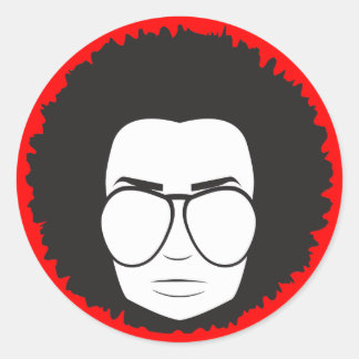 die vent uit de jaren 70 ronde sticker
