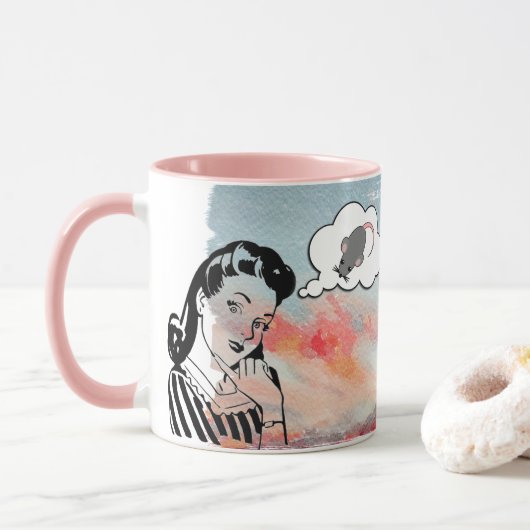 Die verrekte kat mok (Met donut)