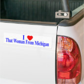 Die vrouw uit Michigan Bumpersticker (Op Truck)
