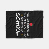 Die waar we 100 dagen op school overleven fleece deken (Voorkant (Horizontaal))