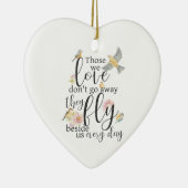 Die we houden van vogelherdenking keramisch ornament (Rechts)