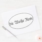 die Weiße Rose Ovale Sticker (Envelop)