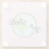 Die Welt Glazen Onderzetter (Achterkant)