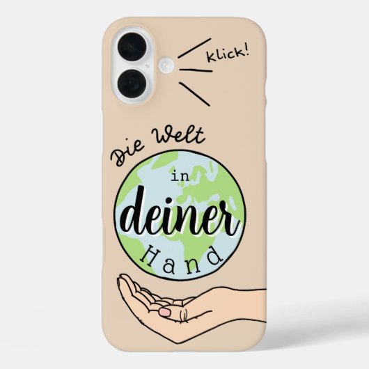 Die Welt in deiner Hand Case-Mate iPhone Case (Achterkant)