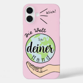 Die Welt in deiner Hand iPhone 16 Plus Hoesje
