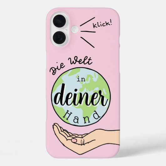 Die Welt in deiner Hand Case-Mate iPhone Case (Achterkant)