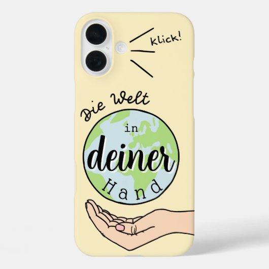 Die Welt in deiner Hand Case-Mate iPhone Case (Achterkant)