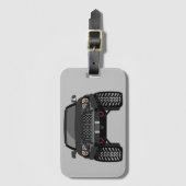 die zwartwit bagagelabel (Voorkant (verticaal))