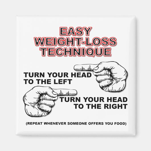 Dieet Gewicht-verlies Grappige Koelkast Magnet Magneet (Voorkant)