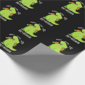 Dieet-nosaur Grappige Dinosaurus Puns Donker BG Cadeaupapier (Hoek)
