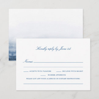 Dieetbeperkingen RSVP-kaart - Deer Isle Maine RSVP Kaartje