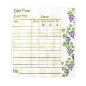 Dieetplantracker Notitieblok (Voorkant)