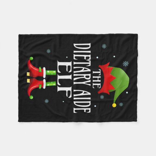 Dieetvoeding: Elf Xmas Funny Family Matching Chris Fleece Deken (Voorkant (Horizontaal))