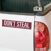 Diefstal is fout bumpersticker (Op Truck)