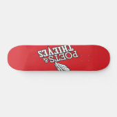 Dieften en dieven "De naam" Rood Skateboard (Horizontaal)