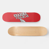 Dieften en dieven "De naam" Rood Skateboard (Horizontaal)