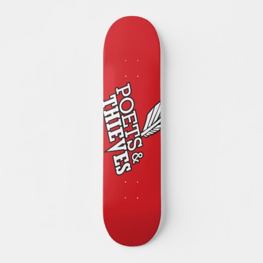 Dieften en dieven "De naam" Rood Skateboard (Voorkant)
