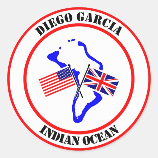 Diego Garcia IndiOcean Ronde Sticker (Voorkant)