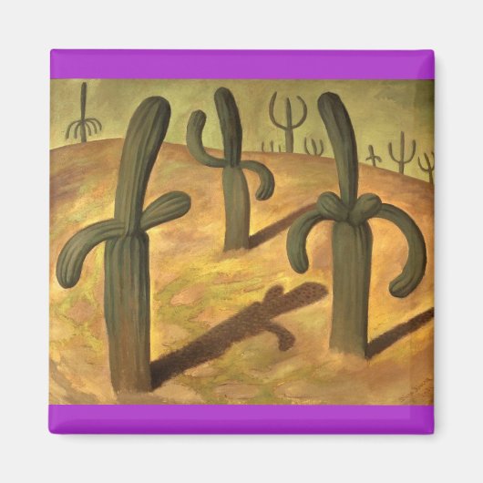 Diego Rivera, Cactus schilderij Magneet (Voorkant)