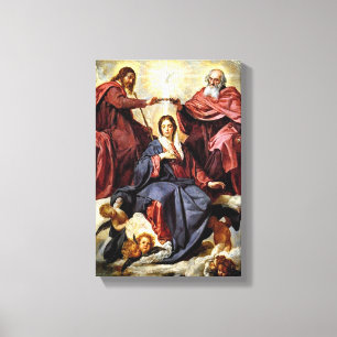 Diego Velazquez - De corruptie van Mary Canvas Afdruk