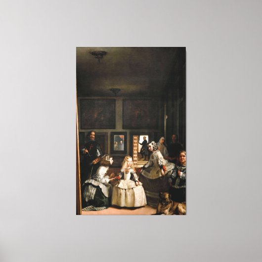 Diego Velázquez - Las Meninas (1656) Canvas Afdruk (Voorkant)